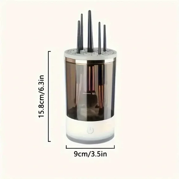 Electric Makeup Brush Cleaner with Gold Accents NWT - Picture 3 of 4